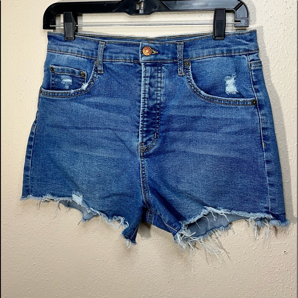 Jessica Simpson Blue Infinite High Waist Shorts Size 29